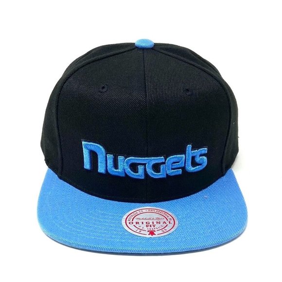 Mitchell & Ness Other - Mitchell & Ness Denver Nuggets NBA Reload Black Hardwood Classics Snapback Hat